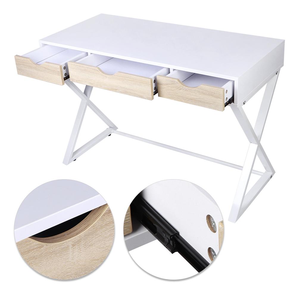 Household Computer Desk Office PC Laptop Table with 3 Drawers for Home Study Use Furniture