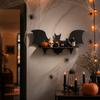 Wooden Wall Mounted Display Shelf Bat Shape Design Decorative Storage Rack for Seasonal Home Organization and Display