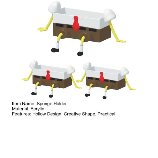 Suport pentru burete pentru chiuveta de bucătărie 1/3 buc. Suport de scurgere Design gol, ușor de instalat, ventilat, auto-drenaj, cu burete, pentru decorarea bucătăriei