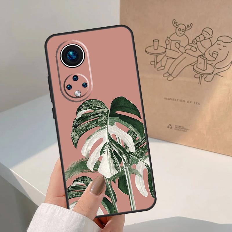 Leaves Monstera Green For Honor Magic 8 Pro 7 6 5 Lite Case For Honor Win RT 200 400 50 70 90 X8b X9a X9b X9c X9d