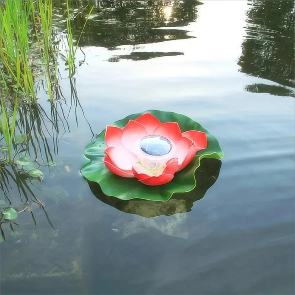 Solar Schwimmende Lotus-Leuchte Wasserdichte LED-Nachtlicht Festliche Wunsch-Lampe Für Teich Pool Garten Aquarium Dekoration Zubehör