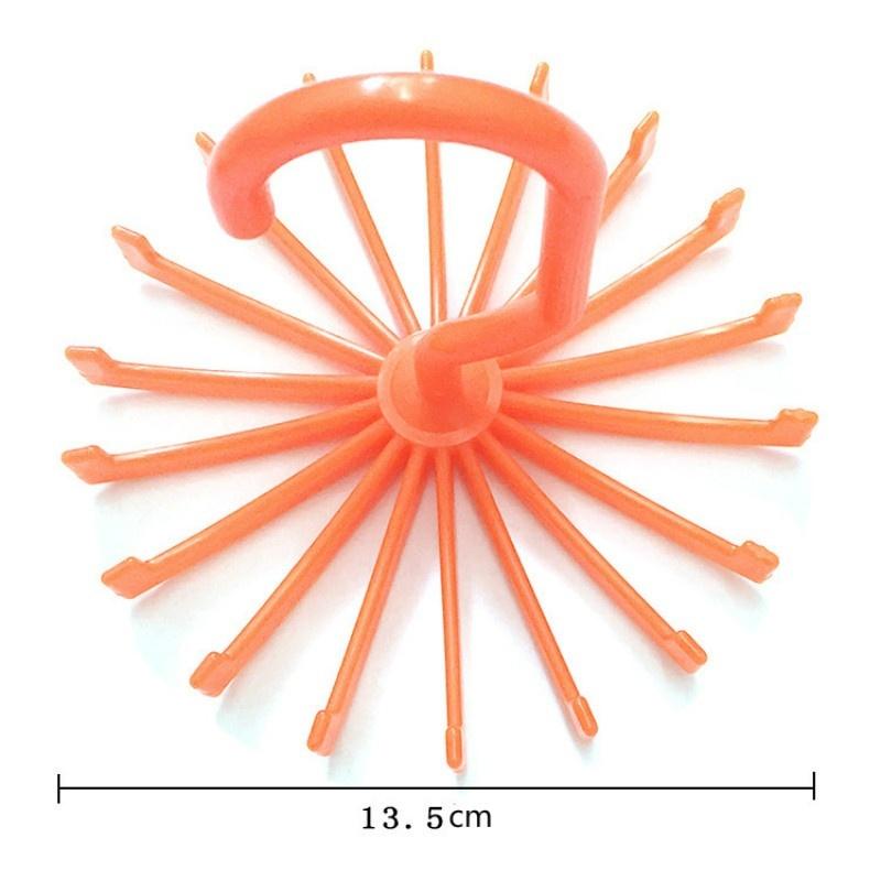 2pcs Creative Multi-functional Plastic 360-degree Rotating Tie Rack Multi-purpose Rack Pawl 18 Scarv