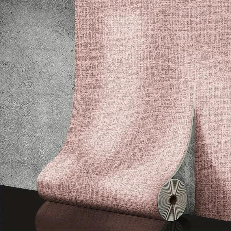 

50cmX10m 3D Linen Foam Self-adhesive PVC Solid Color Thickened Waterproof Background Wall Renovation Wallpaper Wall Stickers 1pcs 50cmX10m розовый