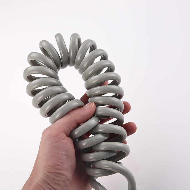 Teleskopschlauch mit Feder 1,5 Meter lang 1/2 Zoll Gewinde Telefonkabel Duschschlauch