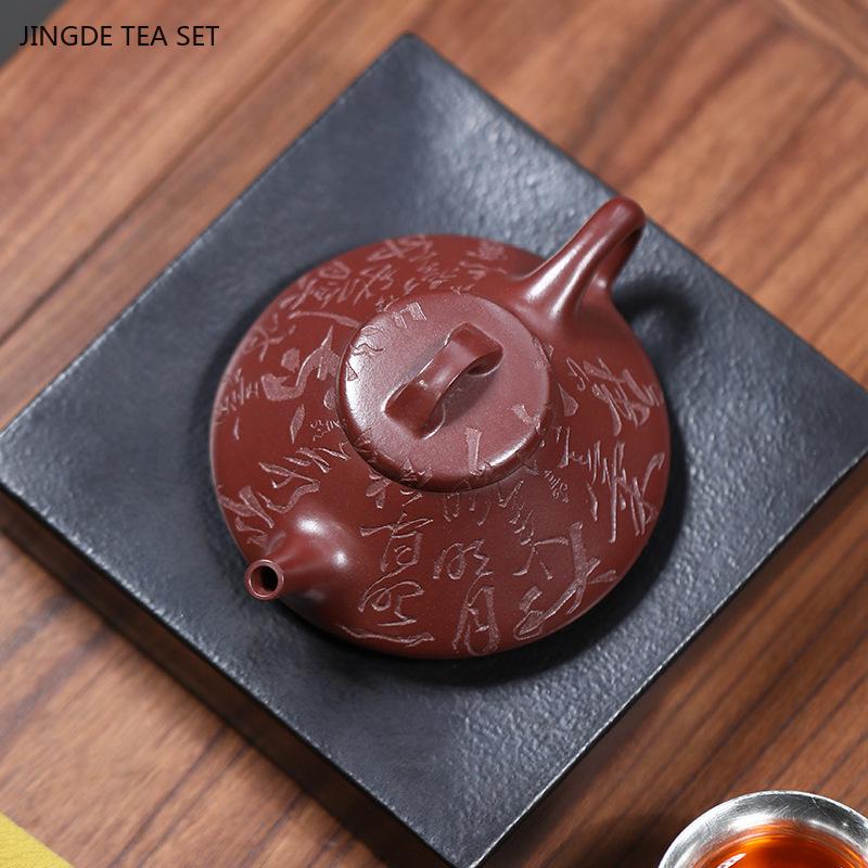 13.2x5.4cm handmade purple clay teapot original ore purple clay teapot kung fu tea set