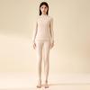 Lyocell Tencel Warm Fleece-Lined Underwear Set for Waist & Abdomen Protection (Long Sleeve Top & Bottom)