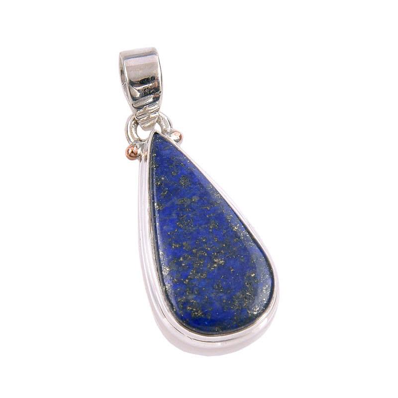 Natural Lapis Lazuli Gemstone 925 Solid Sterling Silver Gift Pendant 1.50" p9O11