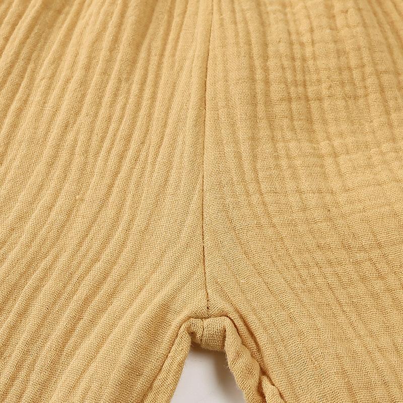 Children's Double-layer Cotton Yarn Pants, Loose-fitting Long Pants for Boys and Girls