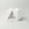 1 Pack 4inch Cake Boxes with Cake Board for Step CakesPortable Handle Transparent Plastic Paper Box Disposable Cake Container