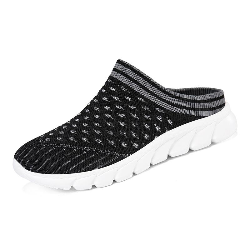 

Летняя женская уличная полушлепанцы повседневная уличная одинарная обувь пляжная ленивая на одном педале дышащая сетчатая обувь женская обувь 42