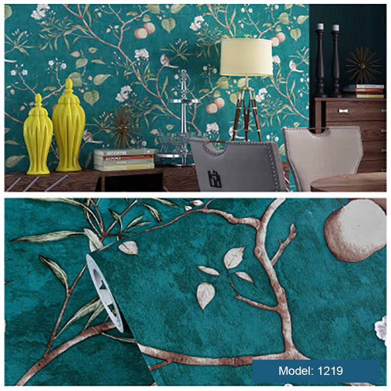 

Американские ретро самоклеящиеся обои 3D нетканые сельские цветы спальня гостиная ресторан обои самоклеящиеся 3mx53cm