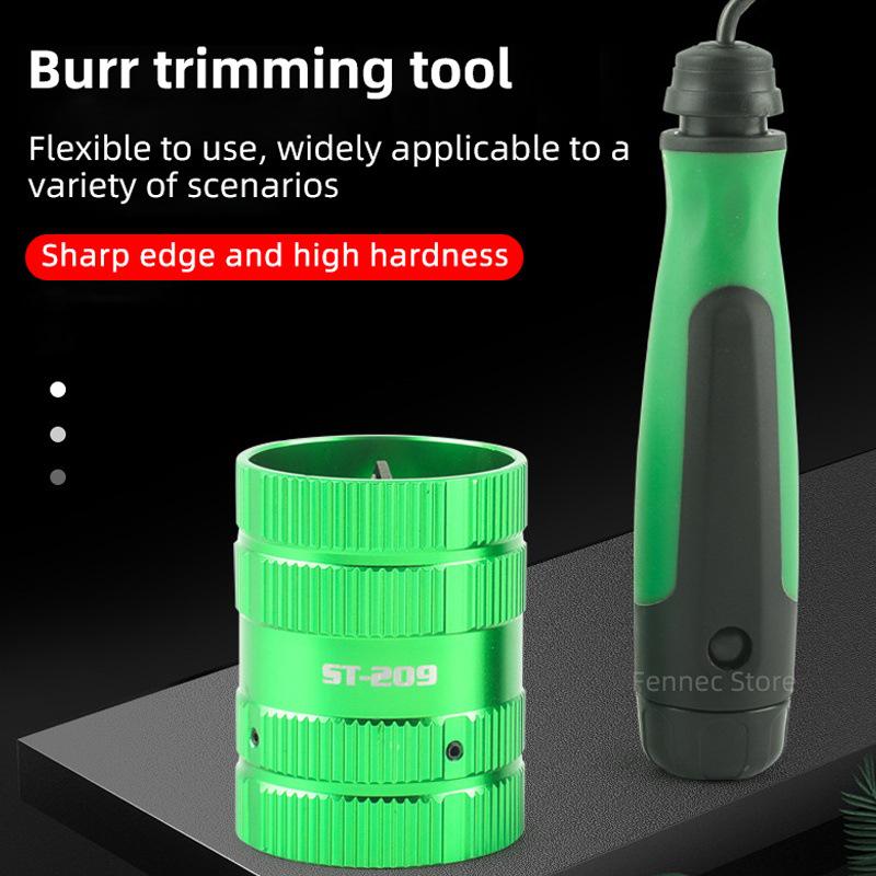 Copper Tube Burr Chamfering Tool ST-209: Internal/External Deburring and Air Conditioning Tube Scraper