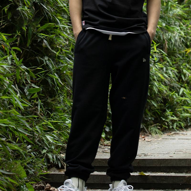 New Era SS22 Solid Color Knitted Sweatpants Unisex pants Black 12738930
