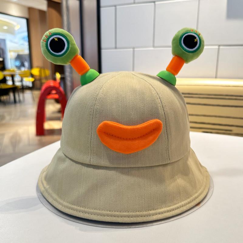 Cute Frog Eyes Glow Fisherman Hat Girls Spring Summer Sunshade Sunscreen Bucket Hat Lovely