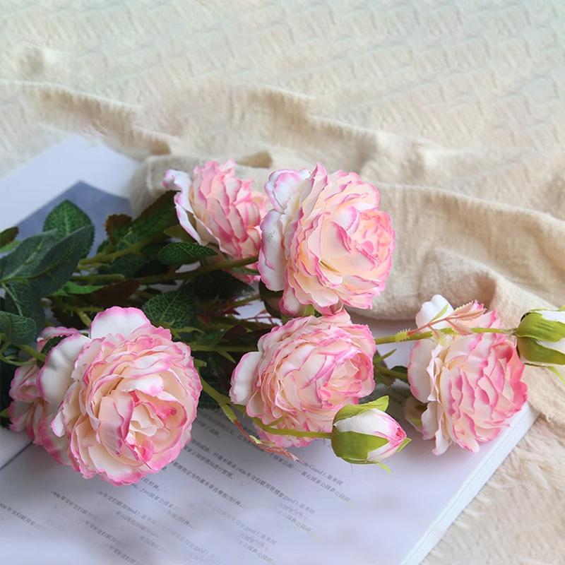 1PC Vintage Home Decor Rose Bouquet Artificial Flowers Silk Wedding Accessories Fake Plants