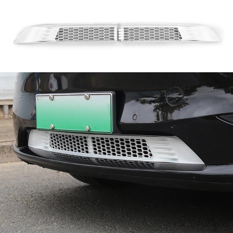 Futhope 2pcs Insect-proof Net For -2023 Tesla Model Y Front Cover Air-conditioning Modification Inlet Cover Protective