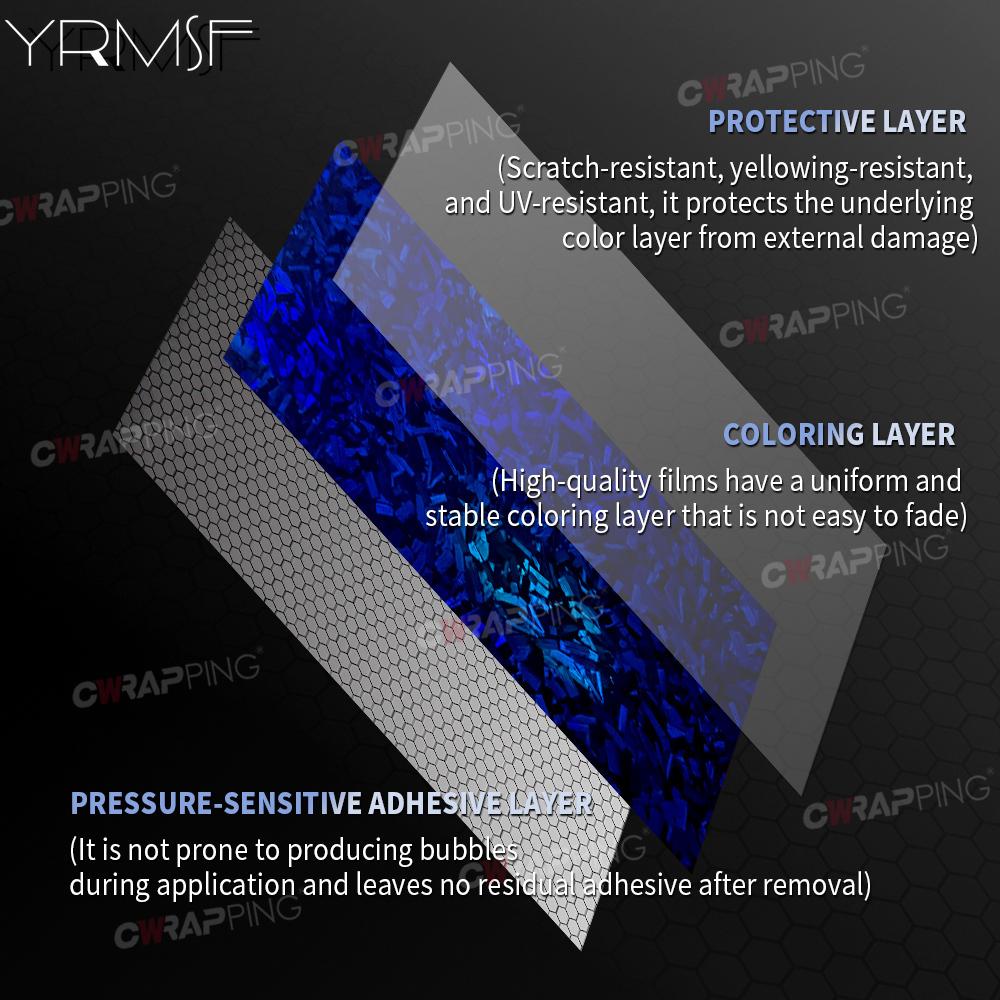 Glossy Automotive Vinyl for Motorcycle Car Sticker Vinyl Car Film Covering Carbon Foil Laser Blue Tuning Auto Accessories Wrap blu
