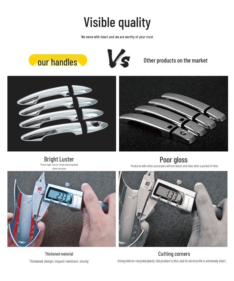 Passt für 2011-2013 K2: Spezielle Griffdekoration ABS Türgriffschutz Aufkleber