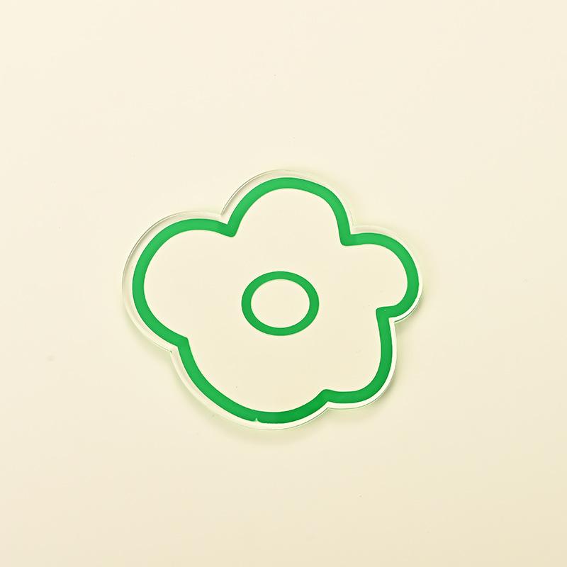 

Простые акриловые подставки под чашки Ins, ветрозащитные подставки, изолированные, высокотемпературные, милые подставки с неровными цветами, настольный декор, украшения as shows&Flower светло-зеленый