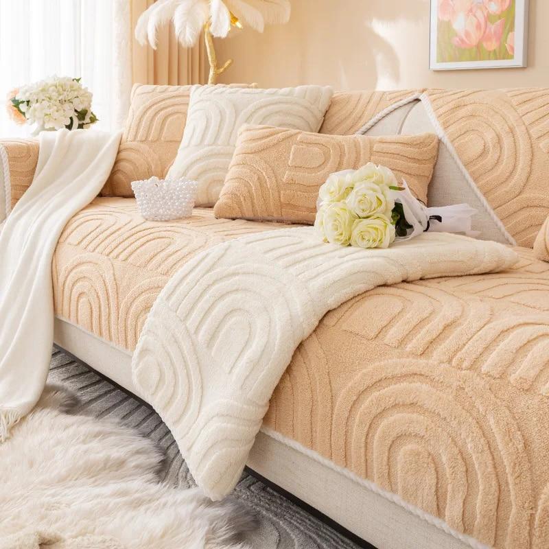 New Embossing Sofa Couch Covers Pets Kid Mat Modern Anti-slip Sofas Towel for Living Room Slipcover Sofa Protector Blanket