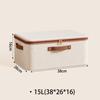 Large Capacity Foldable Storage Box with Soft Lid: Portable Organizer for Household and Document Storage