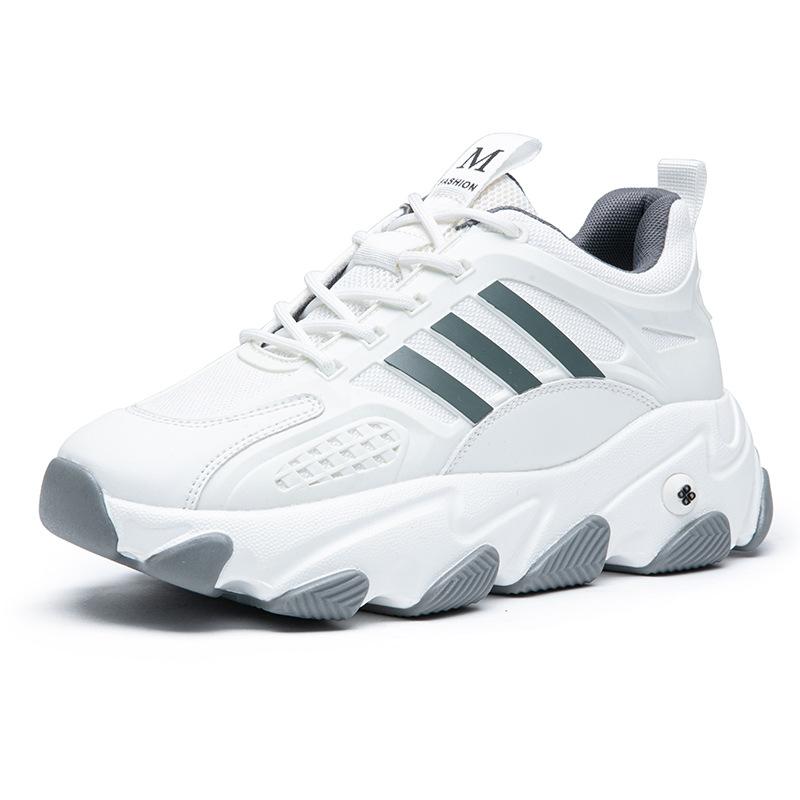 Extra Large Size Men's Shoes Spring and Autumn 2025 New Mesh Sports Shoes Fashion Casual Shoes Thick Sole Inner Height Increase Dad Shoes