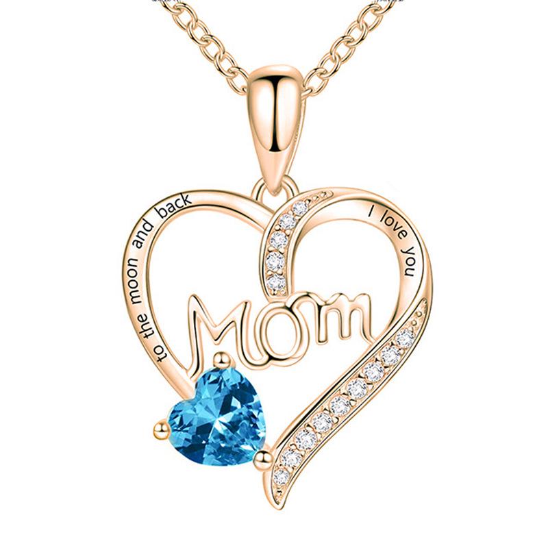 Heart-Shaped Diamond Necklace for New Moms - Mother's Day Gift