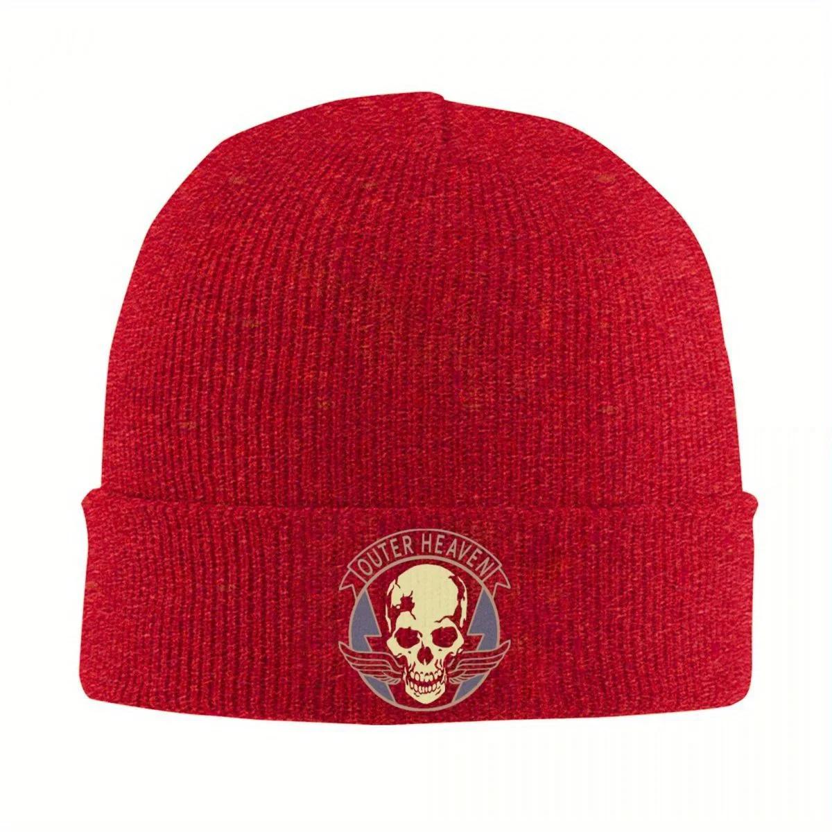Metal Gear Solid V Outer Heaven Knitted Hat Beanie Winter Hats Warm Unisex Hip Hop MGS Cap for Unisex Women