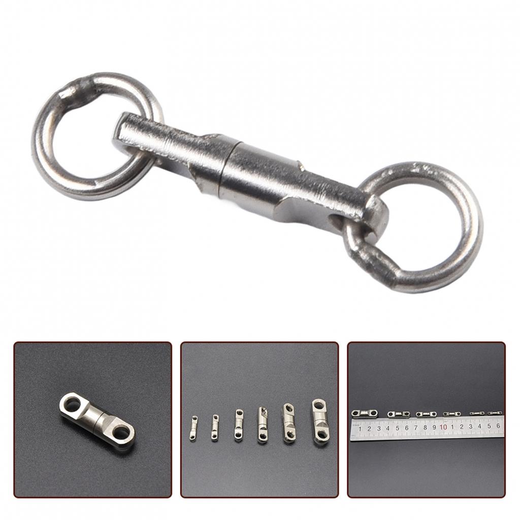 Ring Column Fishhook Lure Connector Rotating Bearing Swivels