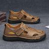 Sandali Uomo Intagliati in Pelle con Suola Spessa Scarpe da Spiaggia Antiscivolo Sandali Artigianali Versatili Scarpe Basse da Uomo Scarpe Estive da Esterno