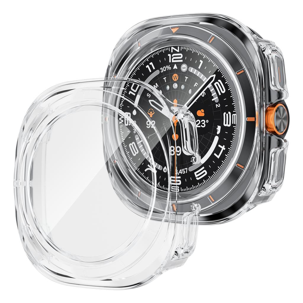 Etui do Samsung Galaxy Watch Ultra 47mm akcesoria Szkło hartowane ochrona ekranu Twardy zderzak PC Galaxy Watch 7 8 ultra Pokrowiec