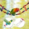 Colorful Natural Wood Beads Climbing Ladder Swing Parrot Toy Stand Bar Parrot Supplies