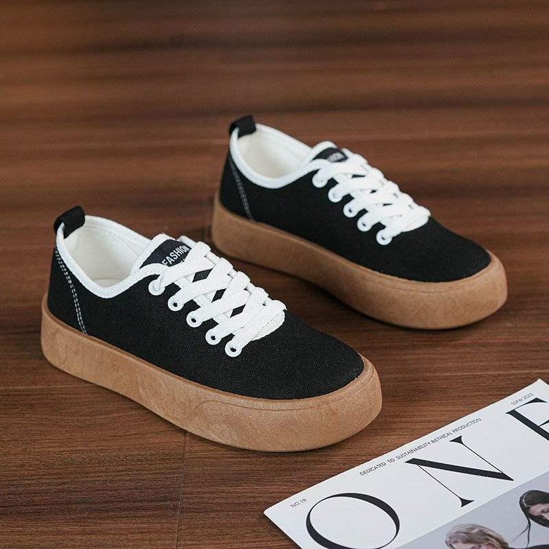 

Легкие женские парусиновые кеды - Коллекция Осень 2025, Дышащие и Универсальные 37