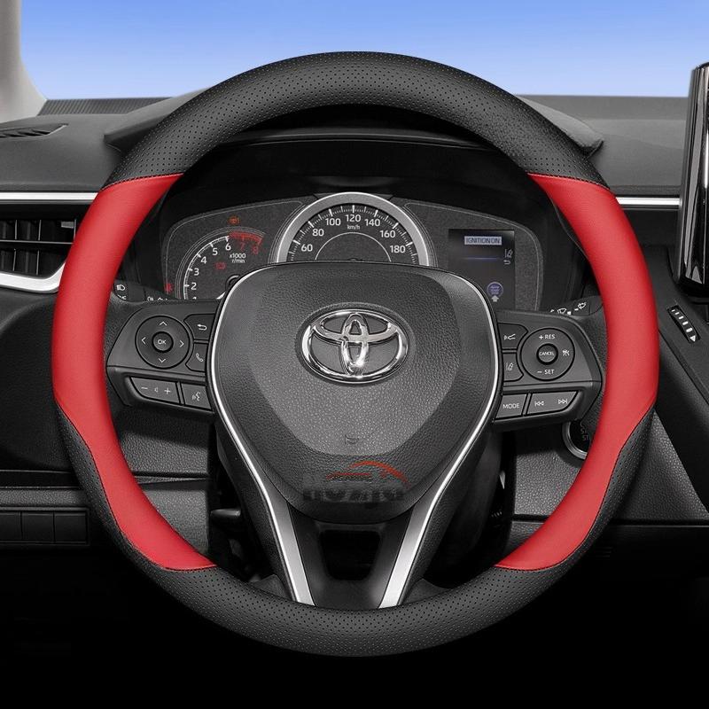 Leather Car Steering Wheel Cover for Toyota Alphard Crown Signia Sports Vellfire 86 GR SUPRA Mirai Urban Cruiser Accessories