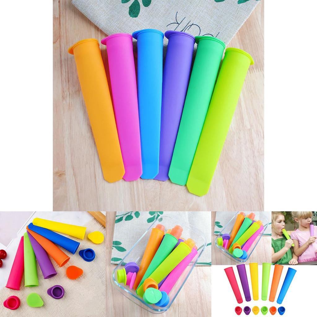 Vibrant Silicone Push Up Frozen Stick Molds For Healthy Ice Cream And Yogurt Pops