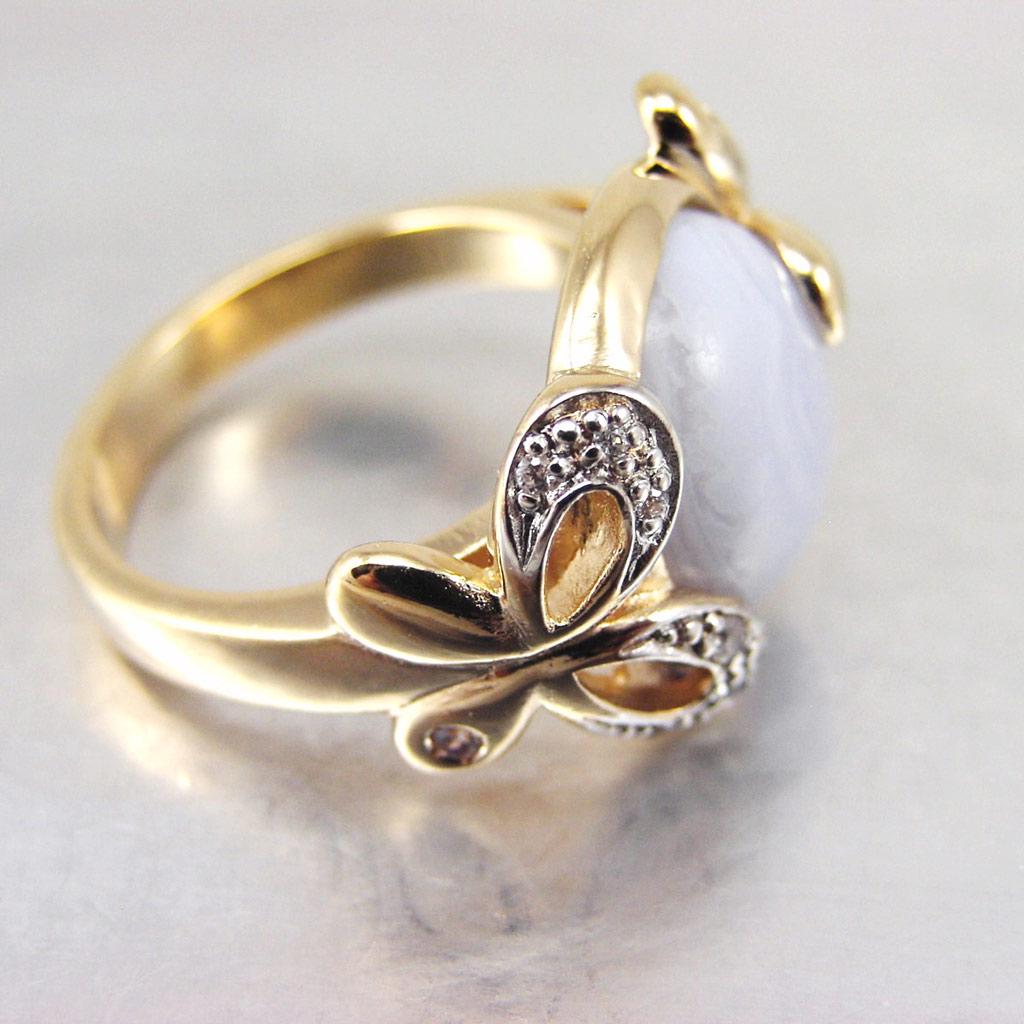 Purple Gold 'Butterfly Light' Ring