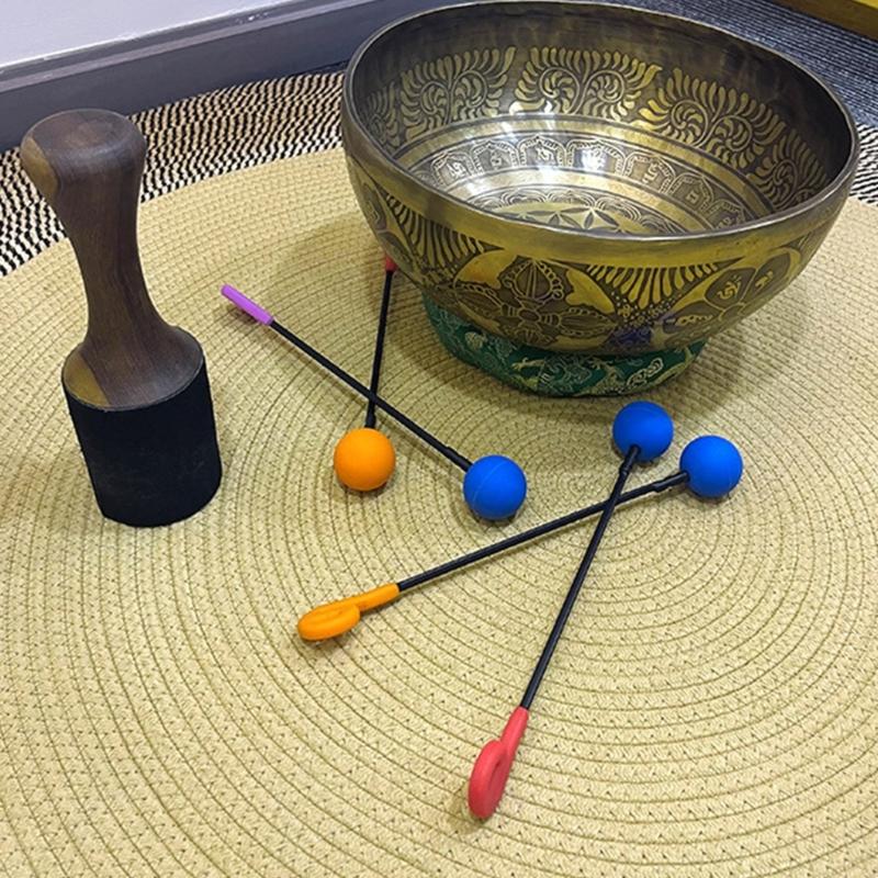 Double Head Friction Gong Mallet Soft Low Notes Gong Resonant Mallet Replacement Gong Wand for Sound Healing Tool