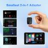 M34 2 in 1 AI Box Wireless Car Adapter for Upgrading Wired CarPlay/Android Auto to Wireless Compatible With Built-in CarPlay/Android Auto Vehicles