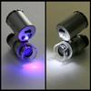 60X LED Mini Microscope Magnifier Portable UV Currency Detector Jewelry Inspection Pocket Handheld Louifying Glass for Coins Stamps