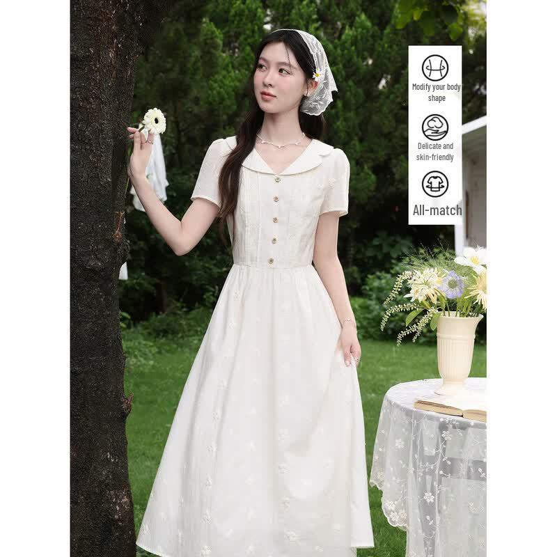 Lù Xiàng Nán Women s Apricot Short Sleeve Maxi Dress M абрикосовый