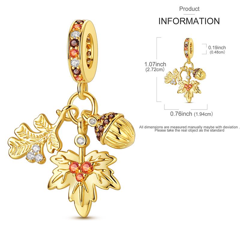 Gold Serie Charms Perlen Kupfer Leopard Original Anhänger Passend Armband Herstellung Frau Schmuck
