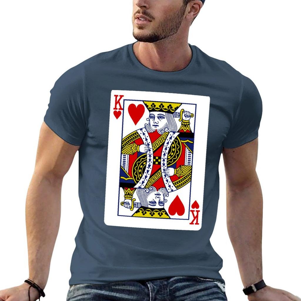 Herz-König Spielkarte T-Shirt Atmungsaktives Reise-T-Shirt