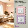 2pcs Wooden Switch Decorative Frames, Home Wall Decoration, Switches Protector, Switch Dust Cover, for Bedroom Living Room Decor