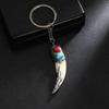 Trendy Wolf Teeth Shaped Pendant Keychain Cool Charm Decorative Accessory For Backpacks Haning Punk Jewelry Gift