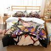 Beelzebul Bettwäsche-Set Einzelbett Twin Full Queen King Size Genshin Lmpact Bettset Aldult Jungen Schlafzimmer Raiden Shogun 3D-Druck 019