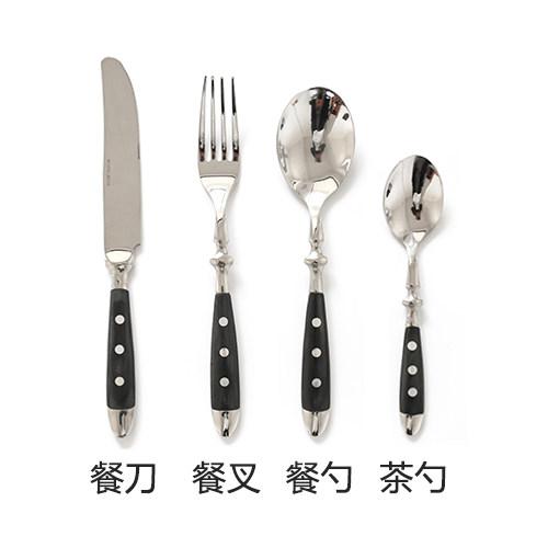 Sternpunkt Edelstahl Western Tafelgeschirr Messer, Gabel, Löffel, Steakmesser, Gabel, Löffel, Teelöffel, Kuchengabel Set, Western Tab