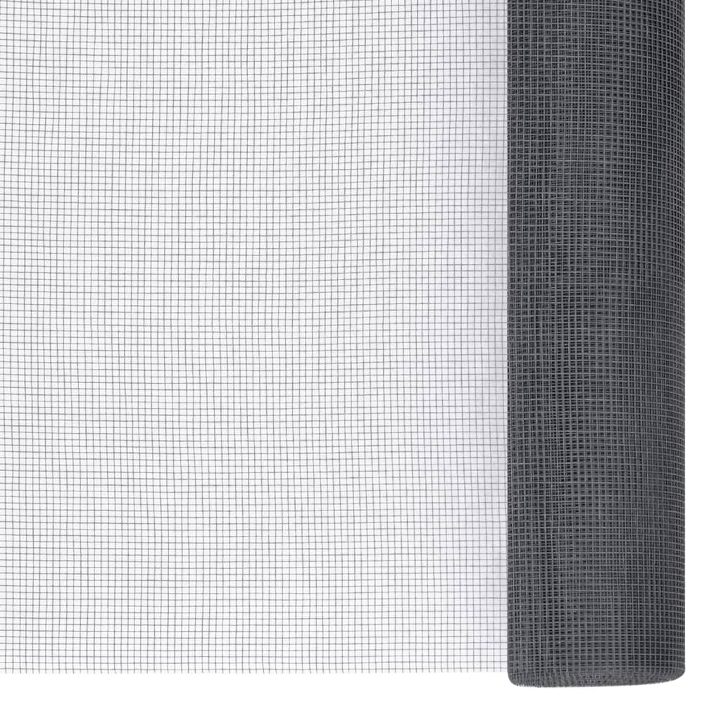 Fiberglass Fly Screen 100x500 cm Grey