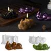 Poppy Crystal Epoxy Mold: Crocodile & Rhinoceros Figurines for DIY Scented Candles