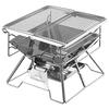 CAMPING MOON Clip Wire Mesh Stainless Steel Half Size PRO W2 Rectangular Grill,