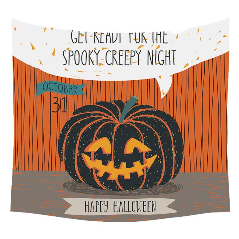 

Гобелен с тыквой и летучей мышью, призраком, Хэллоуин, ужас, настенный гобелен, гобелен «Кошелек или жизнь», гобелен на Хэллоуин для гостиной, домашний декор 100x75cm